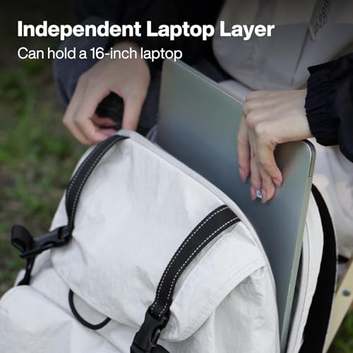 Travel Backpack for Women Men (Light Gray / 18 Inch)