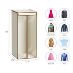 Garment Bags for Hanging Clothes (Beige / 40"-1PCS)