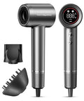Hair Dryer Negative Ionic Blow Dryer with 150000 RPM High Speed Brushless Motor for Fast Drying (Dark Gray)