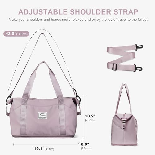 Large Travel Duffle Bag Carry On Weekender Bags for Women Men 18x14x8 Gym (A85-pinkpurple / X-large)