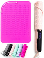 Heat Resistant Silicone Mat for Hair Irons (Rose Red)