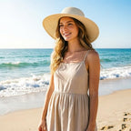 Womens Sun Straw Hat Bowknot Hat Summer Wide Brim Bucket Hats Foldable Beach Sun Hats Roll up UPF 50+ (1 Pack Bowknot Hat: Beige, 4.7" Brim)