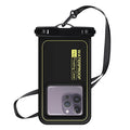 Waterproof Phone Pouch Floating (Black / Up to 7")