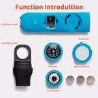 Multifunctional Survival Emergency Whistle for Kids with Compass Hiking Survival (bule2pcs)