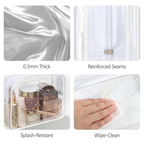 TSA Approved Toiletry Bag (Active White / Medium Set)