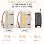 Large Travel Backpack For Women Men (Beige / 45 liters)
