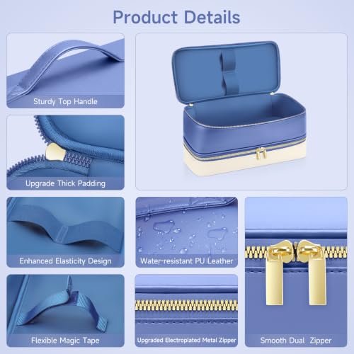 Travel Hair Dryer Case for Shark Glam (Periwinkle & Buttercream)