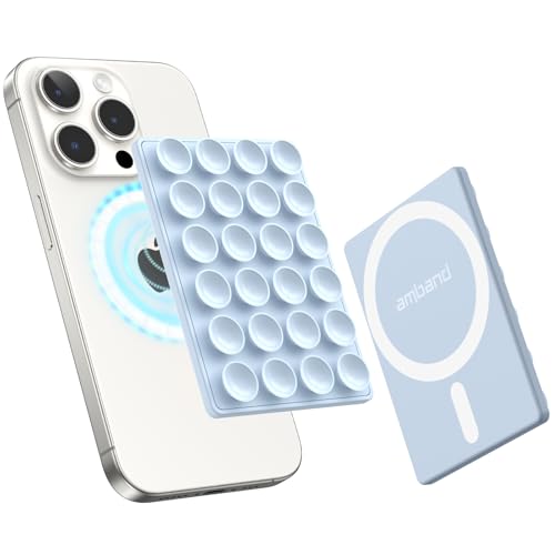 Magnetic Suction Phone Grippy for MagSafe Case (Light Blue)