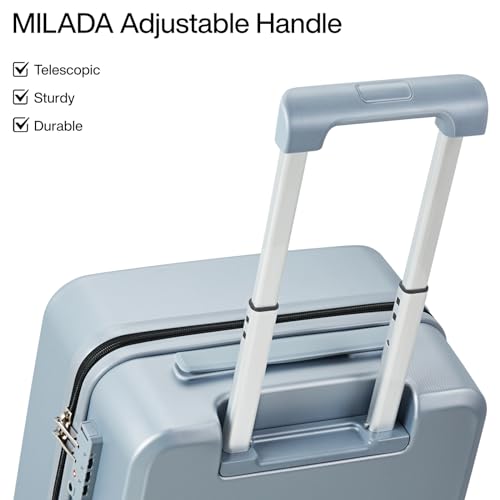 Underseat Carry On Luggage with Wheels 16 Inch Small Suitcase Personal Item Underseat Carry On Bag TSA Approved Carry On Luggage Hard Shell Suitcases Mini Travel Luggage (Underseat 16 Inch / Grey)