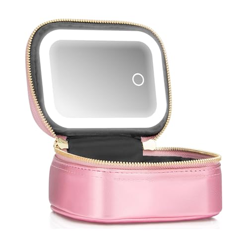 Mini Makeup Bag with Led Mirror (Roses)