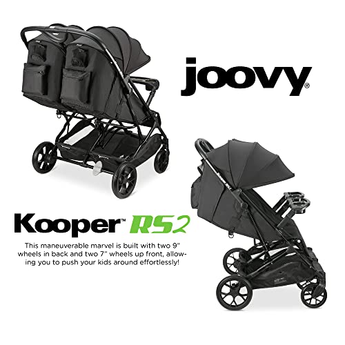 Kooper RS2 Lightweight Travel Double Stroller with Dual Snack Trays (Kooper RS2 / Black)