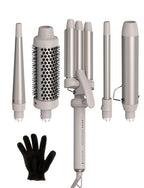 5-in-1 Curling Wand Set, Interchangeable 0.5" - 1.25" Barrels (0.5" to 1.25")