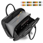 Accordian File Organizer with Handle (Black)