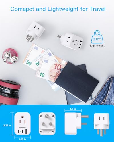 US to South Africa Plug Adapter (Type M - South Africa)