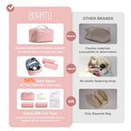 Travel Makeup Bag Cosmetic Bags for Women (L03 Light Pink)