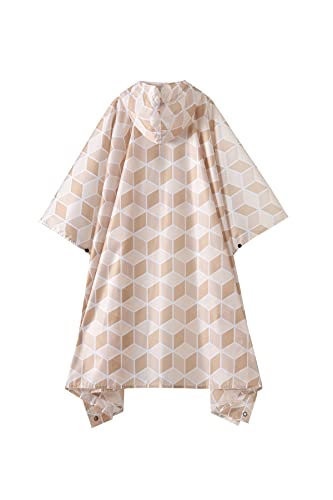 Hooded Rain Poncho for Adults (Parallelogram 1/4 Zipper)