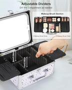 Makeup Bag with LED Mirror (White / Small)