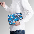 Portable Electronic Organizer Case (C-Blue Camouflage / Single Layer)