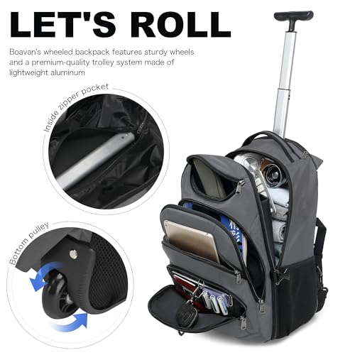Rolling Backpack (17.3 inches / Grey)