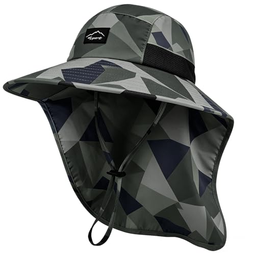 Outdoor Sun Hat for Men Women (1pack-camo Dark Grey)