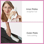 2-in-1 Travel and Flat Mini Iron for Clothes, Hair Straightener (2-in-1 Clothing/Hair Iron)