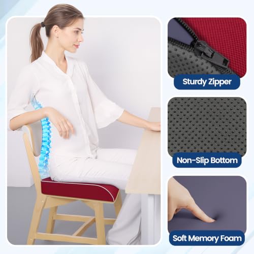 Seat Cushion Chair Pad (Red / X-Large)