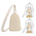Faux Straw Crossbody Bags for Women Small RFID Summer Sling Bag (Boho White Thick)