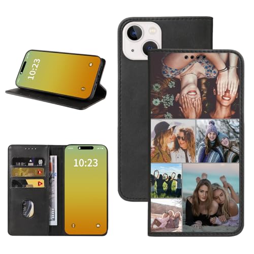 Custom Wallet Phone Case for iPhone 15 (iPhone 15 / Black-C)