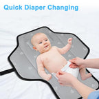 Baby Portable Changing Pad Travel (Black-Woods)