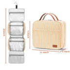 Hanging Travel Toiletry Bag (Orange Strip)