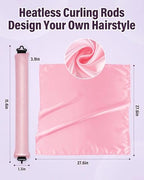 Heatless Hair Curler Overnight Curls (Pink)