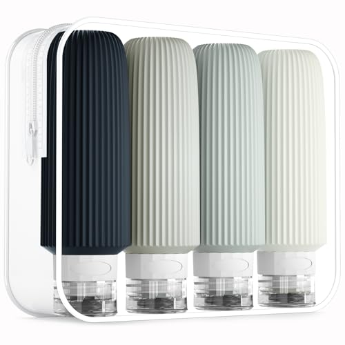 Travel Bottles for Toiletries (6 Ounces / Grey)
