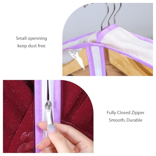 Dress Bags for Gowns Clear Wedding Dress Garment Bag 72 in (72"-2pcs)