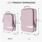 Compression Packing Cubes for Travel (Mauve Pink / 3PCS)