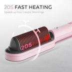 Hair Straightener Brush (Pink)