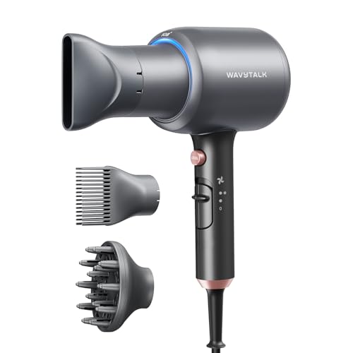 Blown Away Ionic Hair Dryer with Diffuser for Curly Hair (Grey)