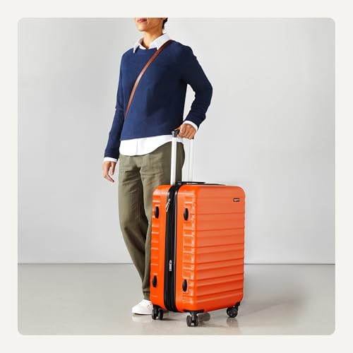 26" Hardside Medium Checked Luggage (Orange / Medium Checked)