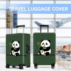 Luggage Cover Washable Suitcase Protector Anti (Panda bamboo / XL(fits 32-34Inch suitcase))