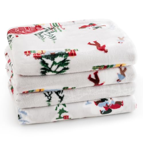 Christmas Fleece Blanket King (Christmas Ski Resort / King(108" X 90"))