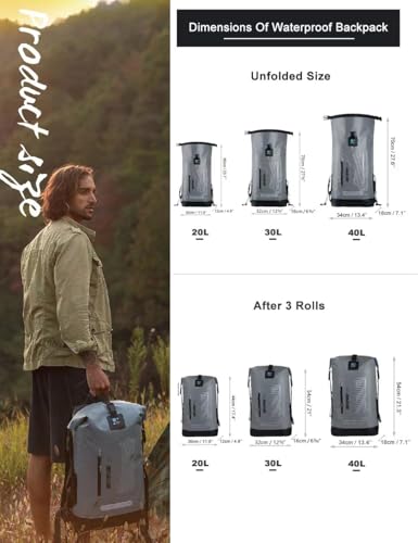 Waterproof Backpack for Men 20L (20L / Gray)