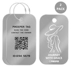 2 Pack Smart QR Code Luggage Tags (Silver)