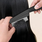 Dandruff Comb Removal Steel Fine Tooth Scalp Detox Hair Care Tool 3PC (3PC Black+Orange)