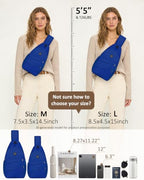 Crossbody Bags for Women Men Trendy Sling Bag Backpack Chest Bag (Large / Royal Blue)