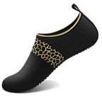 Water Shoes for Women Men Quick (11.5-12.5 Women/10.5-11.5 Men / Golden Leopard)