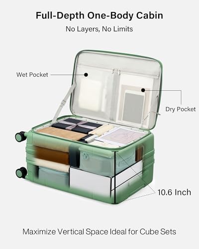 Hardside Expandable Carry On Luggage (Forest Green / 20 Inch EXT)
