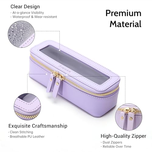 Clear Makeup Brush Bag (Lilac / Slim Elegance)