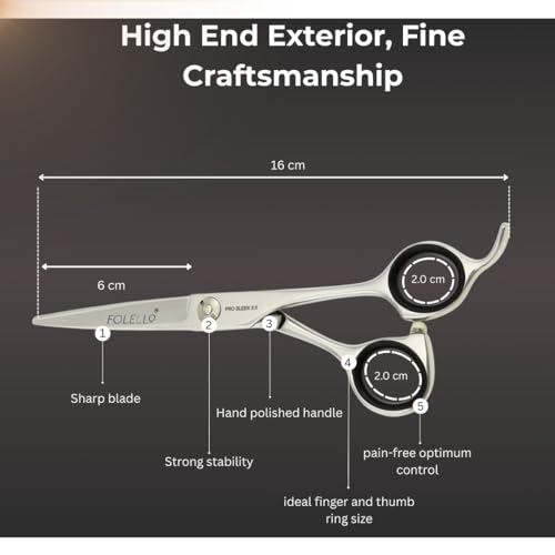 Right Handed Hair Cutting Scissors 5.5" (5.5 grey)