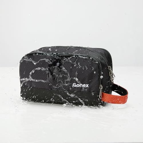 Travel Toiletry Bag for Men (Black & Orange)