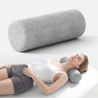 Neck Roll Cervical Pillow for Neck Pain Relief (Grey / Large - 6.0" H)