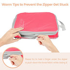 Compression Packing Cubes for Travel (01 Watermelon Pink / 4-Piece Set)